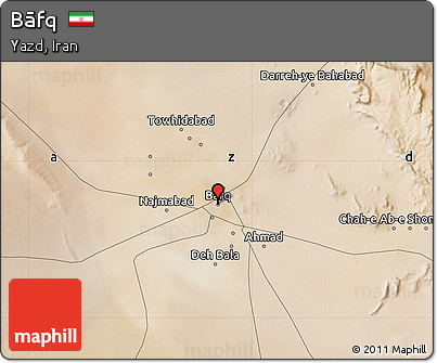 Satellite Map of Bāfq
