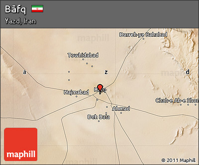 Satellite Map of Bāfq