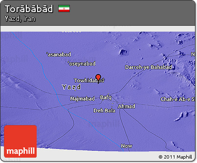 Political Panoramic Map of Torābābād