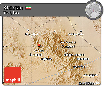 Satellite Map of Khūdīān