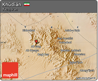 Satellite Map of Khūdīān
