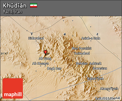 Satellite Map of Khūdīān