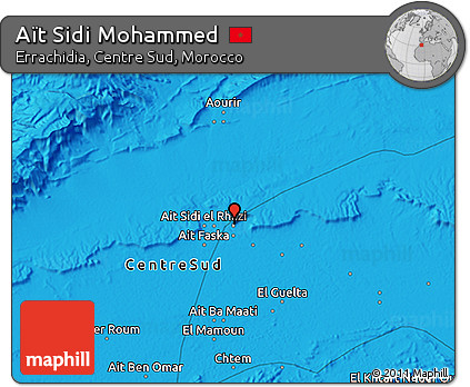 Political 3D Map of Aït Sidi Mohammed
