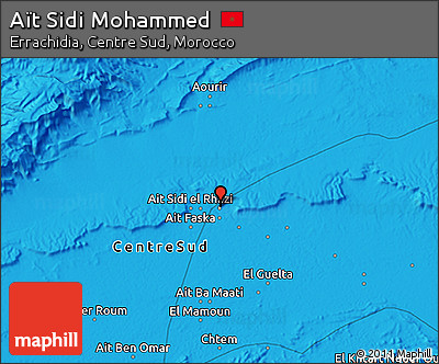 Political 3D Map of Aït Sidi Mohammed