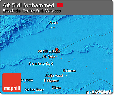 Political 3D Map of Aït Sidi Mohammed