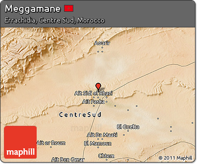 Satellite 3D Map of Meggamane