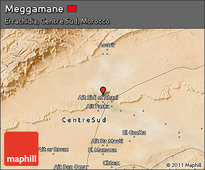 Satellite 3D Map of Meggamane