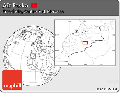 Blank Location Map of Aït Faska