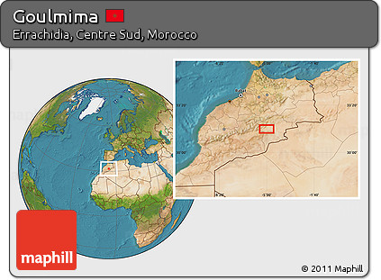 Satellite Location Map of Goulmima