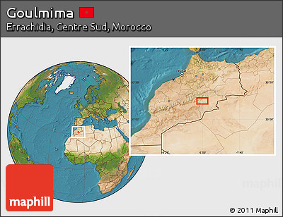 Satellite Location Map of Goulmima