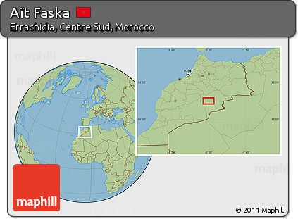 Savanna Style Location Map of Aït Faska
