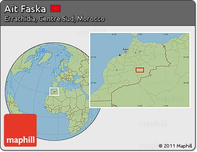 Savanna Style Location Map of Aït Faska