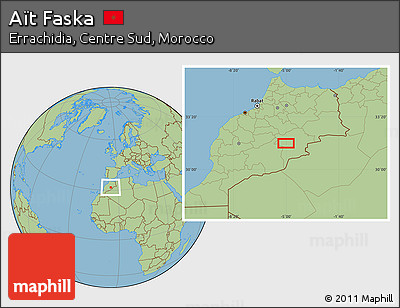 Savanna Style Location Map of Aït Faska