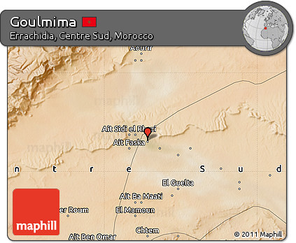 Satellite Map of Goulmima