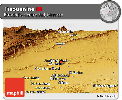 Physical Panoramic Map of Tiaouanine