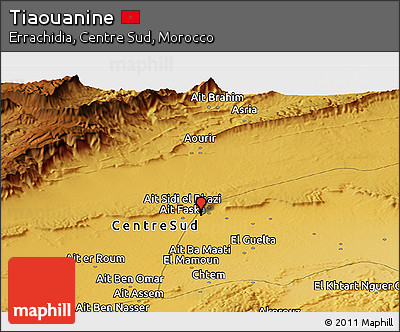 Physical Panoramic Map of Tiaouanine