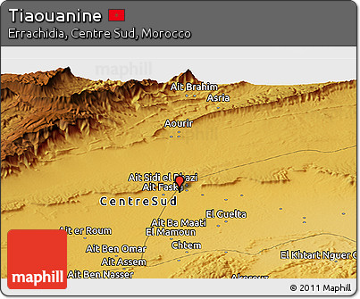 Physical Panoramic Map of Tiaouanine