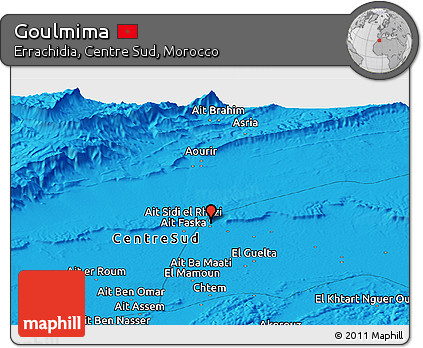 Political Panoramic Map of Goulmima
