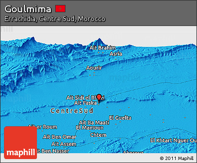 Political Panoramic Map of Goulmima
