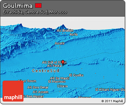 Political Panoramic Map of Goulmima