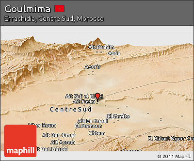 Satellite Panoramic Map of Goulmima