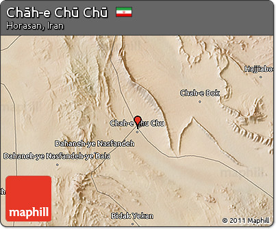 Satellite 3D Map of Chāh-e Chū Chū