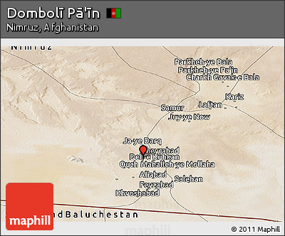 Satellite Panoramic Map of Dombolī Pā'īn