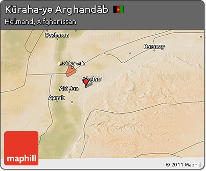 Satellite 3D Map of Kūraha-ye Arghandāb