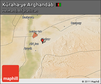 Satellite 3D Map of Kūraha-ye Arghandāb