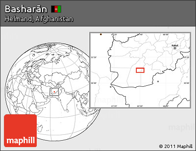 Blank Location Map of Basharān