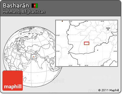 Blank Location Map of Basharān
