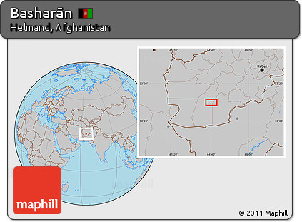 Gray Location Map of Basharān