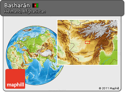 Physical Location Map of Basharān