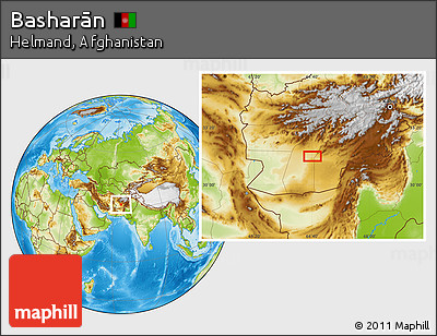 Physical Location Map of Basharān