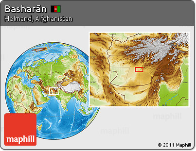 Physical Location Map of Basharān
