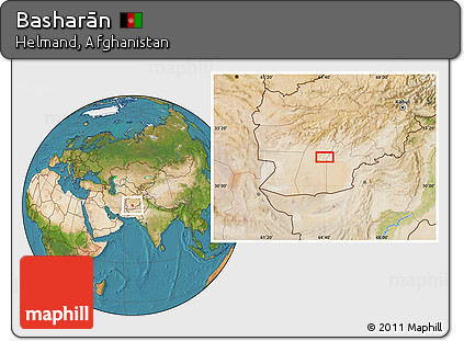 Satellite Location Map of Basharān