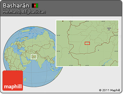Savanna Style Location Map of Basharān