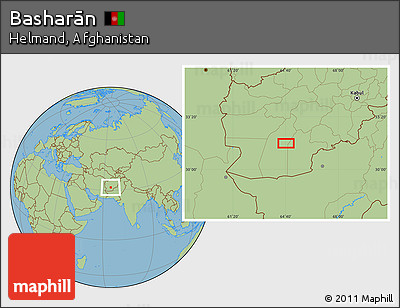Savanna Style Location Map of Basharān