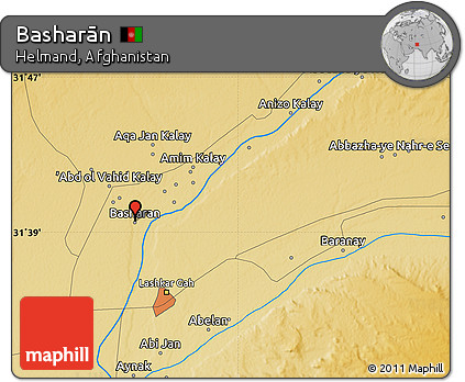 Physical Map of Basharān