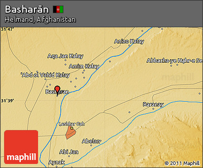 Physical Map of Basharān