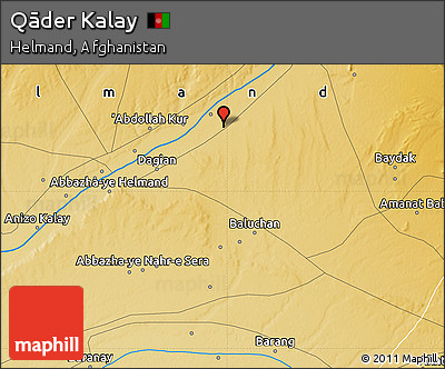 Physical Map of Qāder Kalay