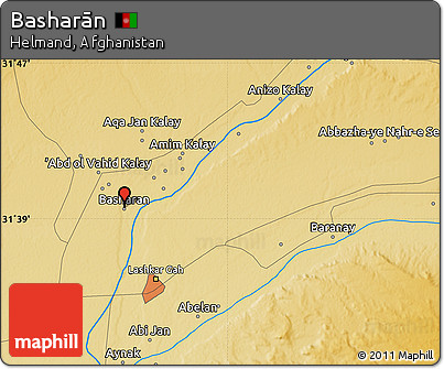 Physical Map of Basharān