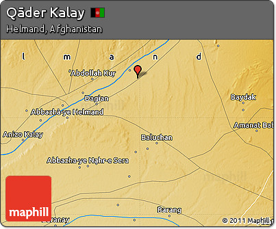 Physical Map of Qāder Kalay