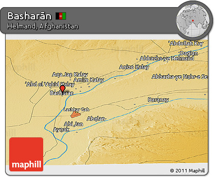 Physical Panoramic Map of Basharān