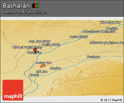 Physical Panoramic Map of Basharān