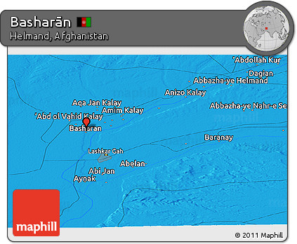 Political Panoramic Map of Basharān