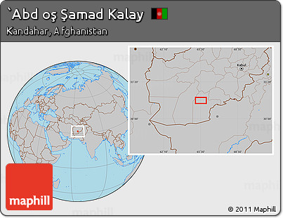 Gray Location Map of `Abd Oş Şamad Kalay