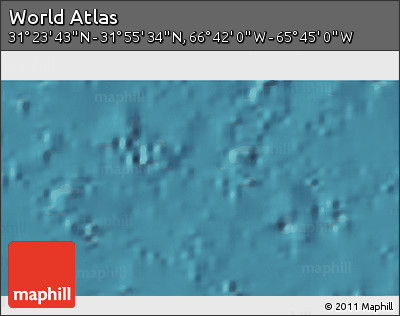 Satellite 3D Map of the Area around 31° 39' 38" N, 66° 13' 29" W