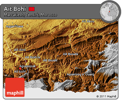 Physical 3D Map of Aït Bohi