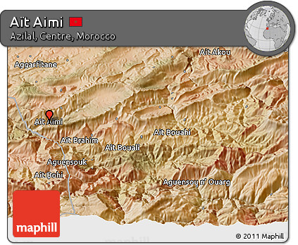 Satellite 3D Map of Aït Aimi